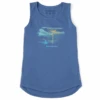 Women's Just Add Water Kayak Sunset Sleeveless High-LowTank