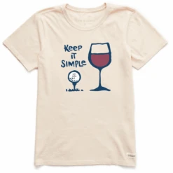 Women's Keep It Simple Golf & Wine Short Sleeve Tee