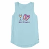 Women's Keep It Simple Wine And Flips Sleeveless High-LowTank