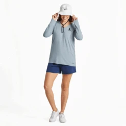 Women's LIG Dog Long Sleeve Striped Crusher-LITE Hooded Tee -Clothes Style Shop Womens LIG Dog Long Sleeve Striped CrusherLITE Hooded Tee 89719 5 lg