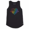 Women's LIG Rainbow Heart Sleeveless High-Low Crusher Tank