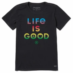 Women's LIG Stacked Peace And Love Short SleeveTee