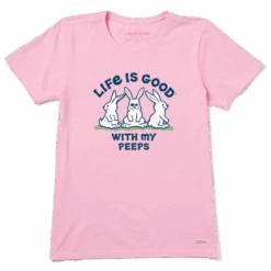 Women's LIG With My Peeps Bunnies Crusher Tee