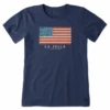 Women's La Jolla Painted FlagCrusher Tee -Clothes Style Shop Womens La Jolla Painted Flag Short Sleeve Crusher Tee 105343 1 lg
