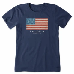 Women's La Jolla Painted FlagCrusher Tee