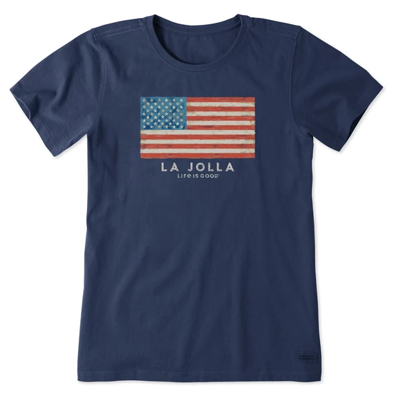Women's La Jolla Painted FlagCrusher Tee 3 Women's La Jolla Painted FlagCrusher Tee