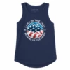Women's Land Of The Free Americana Coin Sleeveless High-Low Crusher Tank