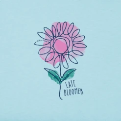 Women's Late Bloomer SunflowerCrusher Tee -Clothes Style Shop Womens Late Bloomer Sunflower Short Sleeve Crusher Tee 111945 2 lg