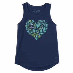 Women's Leafy Heart High-Low Crusher Tank