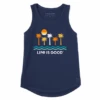 Women's Life Is Good Minimal Palms Sleeveless High-Low Crusher Tank -Clothes Style Shop Womens Life is Good Minimal Palms Sleeveless HighLow Crusher Tank 91565 1 lg