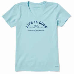 Women's Life Is Good Positive Lifestyle Brand Short SleeveVee