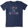 Women's Life Is Good Tropical Short SleeveTee -Clothes Style Shop Womens Life is Good Tropical Short Sleeve CrusherLITE Tee 101491 1 lg