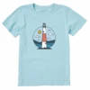 Women's Lighthouse Waves Short SleeveTee -Clothes Style Shop Womens Lighthouse Waves Short Sleeve Crusher Tee 113047 1 lg