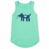 Women's Love Dogs Sleeveless High-Low Crusher Tank -Clothes Style Shop Womens Love Dogs Sleeveless HighLow Crusher Tank 90629 1 lg