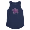 Women's Luminescent Hibiscus Sleeveless High-LowTank