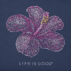 Women's Luminescent Hibiscus Sleeveless High-LowTank -Clothes Style Shop Womens Luminescent Hibiscus Sleeveless HighLow CrusherLITE Tank 101501 2 lg