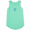 Women's Macro Micro Wave Turtle Sleeveless High-Low Crusher Tank