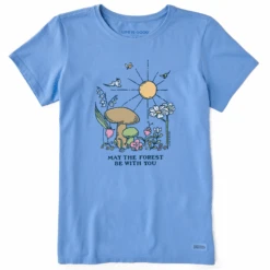 Women's May The Forest Be With You Mushrooms Short SleeveTee