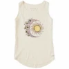 Women's Moon Flower Sleeveless High-LowTank