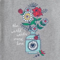 Women's More Love Flower Vase Doodle Sleeveless High-Low Crusher Tank -Clothes Style Shop Womens More Love Flower Vase Doodle Sleeveless HighLow Crusher Tank 111302 2 lg