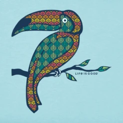 Women's Mosaic Toucan High-Low Crusher Tank -Clothes Style Shop Womens Mosaic Toucan High Low Crusher Tank 94312 2 lg