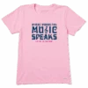 Women's Music Speaks Crusher Tee -Clothes Style Shop Womens Music Speaks Crusher Tee 76316 1 lg