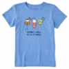 Women's Naive Cocktail Drinks Well With Others Short SleeveTee -Clothes Style Shop Womens Naive Cocktail Drinks Well with Others Short Sleeve Crusher Tee 118997 1 lg