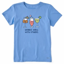 Women's Naive Cocktail Drinks Well With Others Short SleeveTee