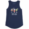 Women's Naive Cocktail Drinks Well With Others Sleeveless High-Low Crusher Tank -Clothes Style Shop Womens Naive Cocktail Drinks Well with Others Sleeveless HighLow Crusher Tank 119919 1 lg