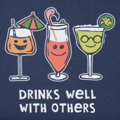 Women's Naive Cocktail Drinks Well With Others Sleeveless High-Low Crusher Tank -Clothes Style Shop Womens Naive Cocktail Drinks Well with Others Sleeveless HighLow Crusher Tank 119919 2 lg