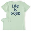 Women's Naive Life Is GoodCrusher Tee -Clothes Style Shop Womens Naive Life is Good Short Sleeve Crusher Tee 125383 1 lg
