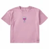 Women's Naive Smiley WineBoxy Crusher Tee -Clothes Style Shop Womens Naive Smiley Wine Short Sleeve Boxy Crusher Tee 125516 1 lg