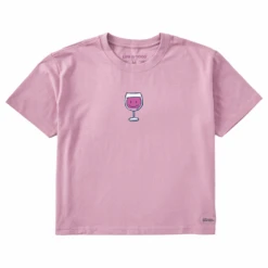 Women's Naive Smiley WineBoxy Crusher Tee