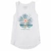 Women's Nature Is Magic Hibiscus Sleeveless High-Low Crusher Tank