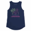 Womens Neon Flamingo High-Low Crusher Tank -Clothes Style Shop Womens Neon Flamingo High Low Crusher Tank 80344 1 lg