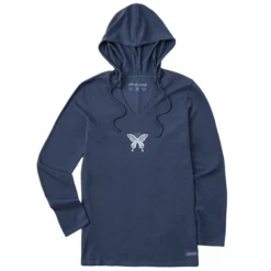 Women's Nordic Butterfly Long Sleeve Crusher-LITE Hooded Tee