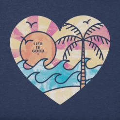 Women's Ocean Watercolor Heart Sleeveless High-Low Crusher Tank -Clothes Style Shop Womens Ocean Watercolor Heart Sleeveless HighLow Crusher Tank 101032 2 lg