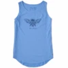 Women's Ornate Bee Sleeveless High-Low Crusher Tank