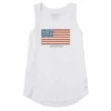 Women's Painted Flag Sleeveless High-LowTank -Clothes Style Shop Womens Painted Flag Sleeveless HighLow Crusher Tank 82992 1 lg