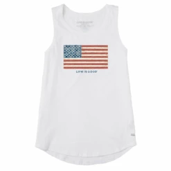 Women's Painted Flag Sleeveless High-LowTank