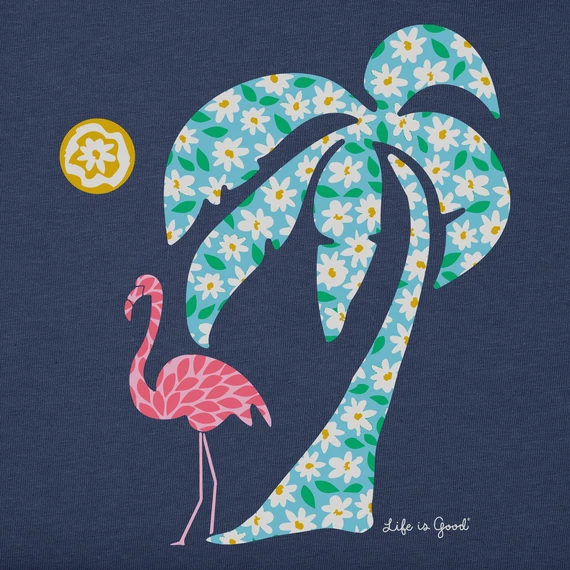 Women's Patterna Flamingo Palm Short SleeveTee 4 Women's Patterna Flamingo Palm Short SleeveTee - Image 2