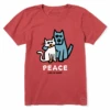Women's Peace Al And Rocket Short SleeveTee -Clothes Style Shop Womens Peace Al and Rocket Short Sleeve CrusherLITE Tee 92857 1 lg
