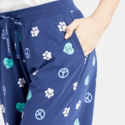 Women's Peace, Love, Dogs Snuggle Up Sleep Pant -Clothes Style Shop Womens Peace Love Dogs Snuggle Up Sleep Pant 66181 4 lg