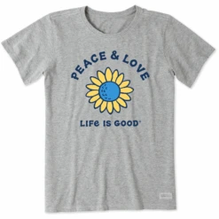 Women's Peace & Love Sunflower Short SleeveTee