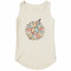 Women's Peace Sign Flower Sleeveless High-LowTank