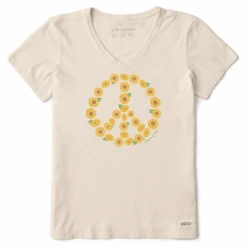 Women's Peace SunflowerCrusher Vee