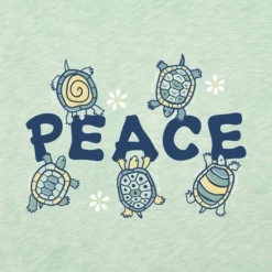 Women's Peace Turtles Textured Slub Tank -Clothes Style Shop Womens Peace Turtles Textured Slub Tank 89686 2 lg