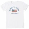 Women's Pennsylvania Arched Flag Crusher Tee -Clothes Style Shop Womens Pennsylvania Arched Flag Crusher Tee 84635 1 lg