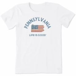 Women's Pennsylvania Arched Flag Crusher Tee