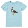 Women's Photo Reel Salty SeagullCrusher Tee 2 Women's Photo Reel Salty SeagullCrusher Tee -Clothes Style Shop Womens Photo Reel Salty Seagull Short Sleeve Crusher Tee 126308 1 lg